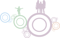 top right circle graphic